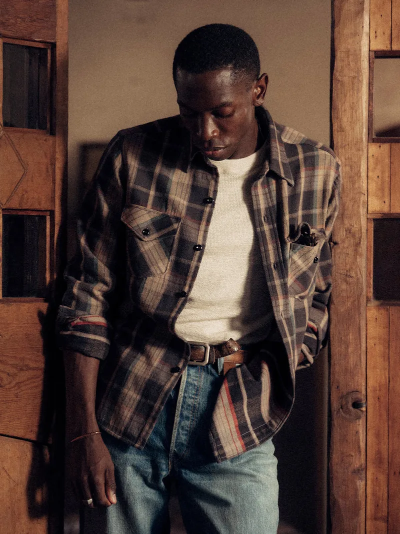 Catfisher Plaid Brawny Flannel Work Shirt