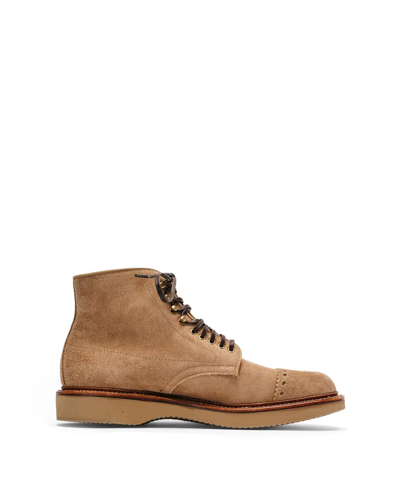 Alden X Snake Oil Provisions Plain Toe Boot Tan Suede