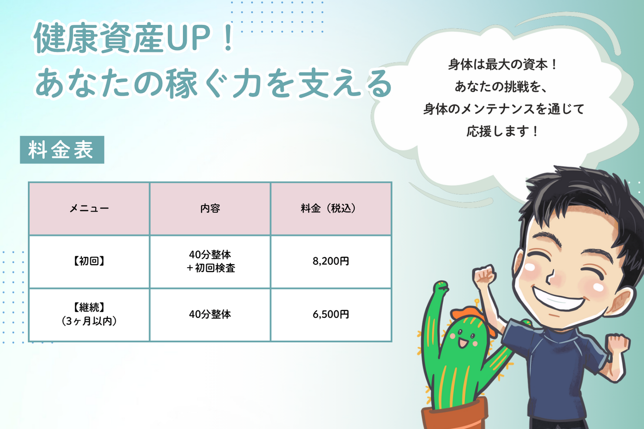 さぼてん整骨院/整体/ギックリ腰