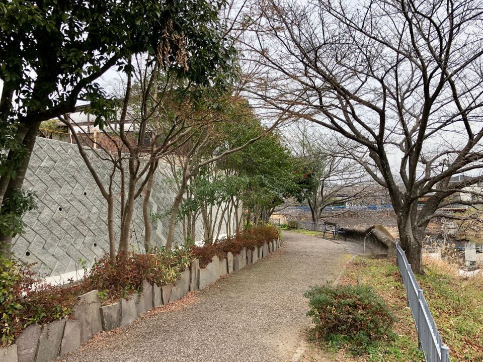 物件東側　茶山中央公園遊歩道隣接