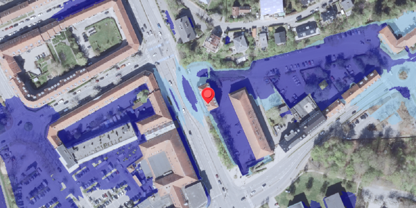 Ekstrem regn på Kongevejen 340, 2840 Holte