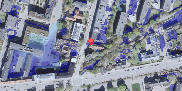 Ekstrem regn på Lindevangs Alle 4, 2000 Frederiksberg
