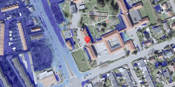 Ekstrem regn på Kongevejen 252, 2830 Virum