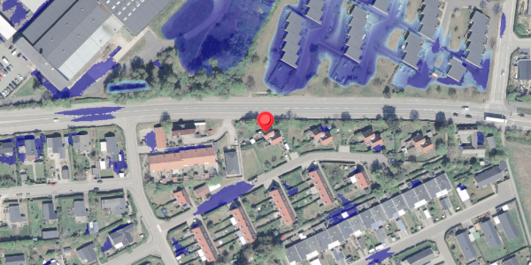 Ekstrem regn på Amtsvejen 116, 3390 Hundested