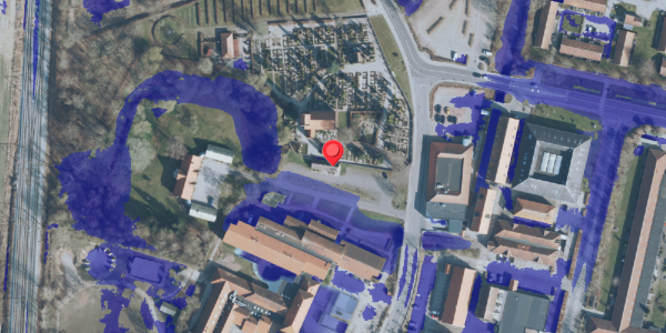 Ekstrem regn på Hovedgaden 41, 4140 Borup