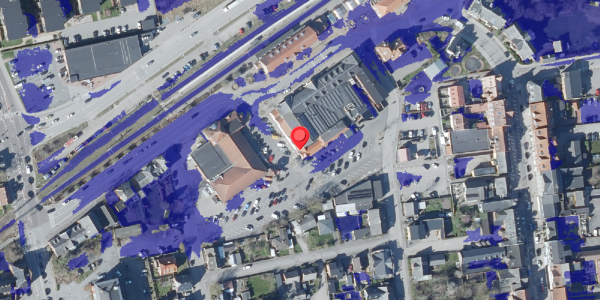 Ekstrem regn på Stationspladsen 4, 4690 Haslev
