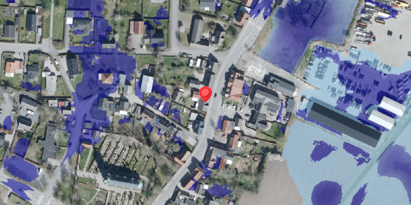 Ekstrem regn på Hovedgaden 28, 4350 Ugerløse