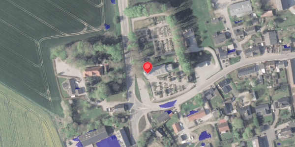 Ekstrem regn på Erslevvej 1, 8370 Hadsten