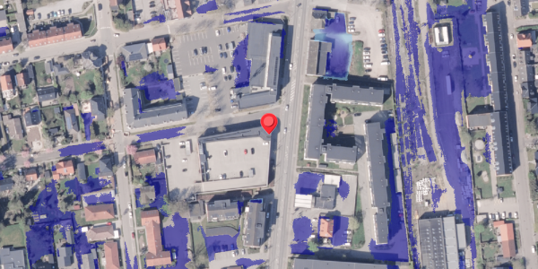 Ekstrem regn på Banegårdsgade 18, 8300 Odder