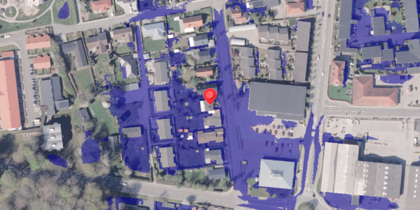 Ekstrem regn på Boulevarden 28, 8300 Odder