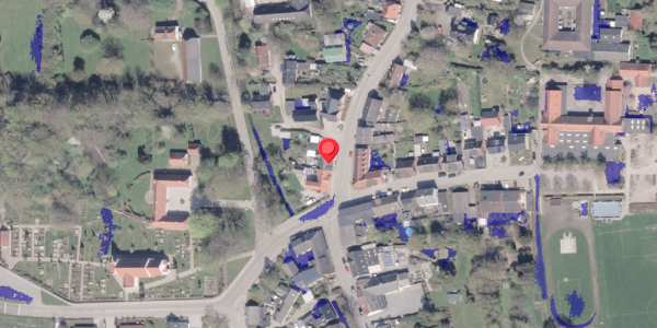 Ekstrem regn på Hovedgaden 3, 8300 Odder