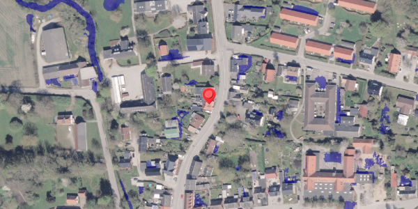 Ekstrem regn på Hovedgaden 11, 8300 Odder