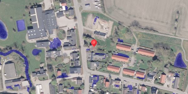 Ekstrem regn på Hovedgaden 24, 8300 Odder