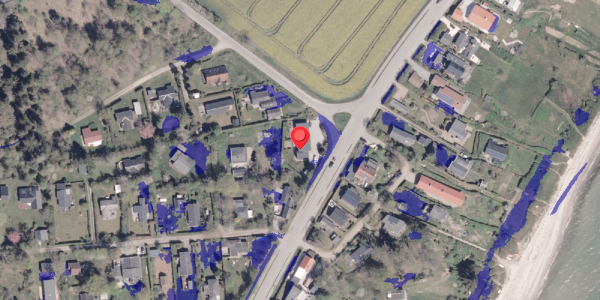 Ekstrem regn på Kystvejen 151, 8300 Odder