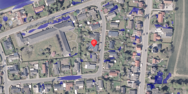 Ekstrem regn på Vinkelager 17, 8300 Odder