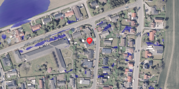 Ekstrem regn på Vinkelager 21, 8300 Odder