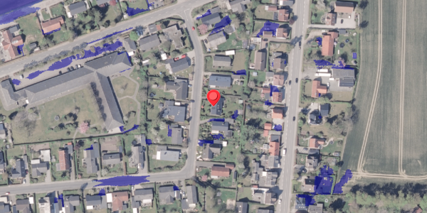 Ekstrem regn på Vinkelager 26, 8300 Odder