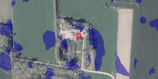 Ekstrem regn på Lindå Hede 12, 8543 Hornslet