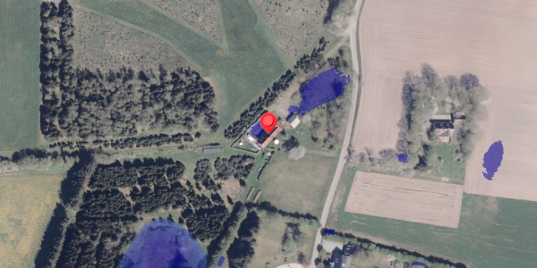 Ekstrem regn på Malling Bjergevej 60, 8340 Malling