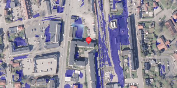 Ekstrem regn på Banegårdsparken 21, 8300 Odder