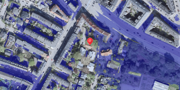 Ekstrem regn på Falkoner Alle 114A, 2000 Frederiksberg