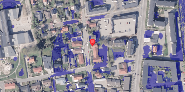 Ekstrem regn på Boulevarden 13, 8300 Odder