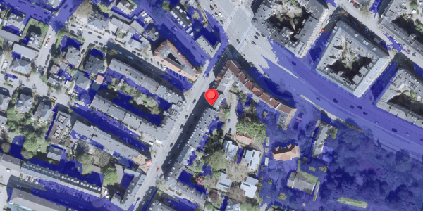 Ekstrem regn på Falkoner Alle 112, 2000 Frederiksberg