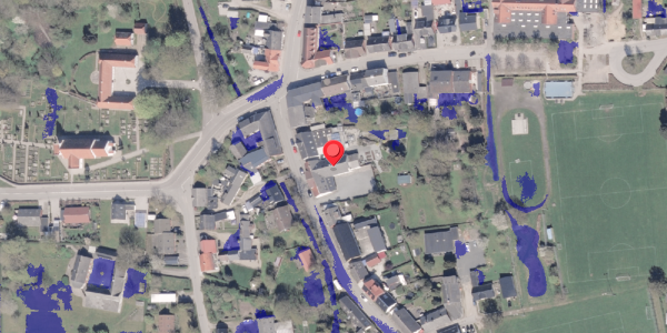 Ekstrem regn på Købmagergade 5, 8300 Odder