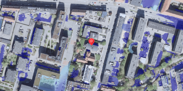 Ekstrem regn på Lindevangs Alle 9, 2000 Frederiksberg