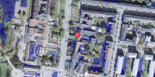 Ekstrem regn på Allegade 8A, 2000 Frederiksberg