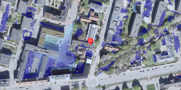Ekstrem regn på Lindevangs Alle 3A, 2000 Frederiksberg