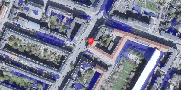 Ekstrem regn på Falkoner Alle 80, 2000 Frederiksberg