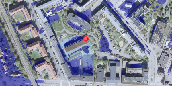 Ekstrem regn på Flintholm Alle 4B, 2000 Frederiksberg