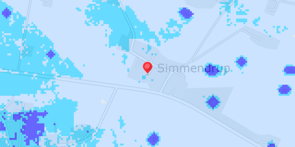 Grundvandsdybder på Simmendrup By 1