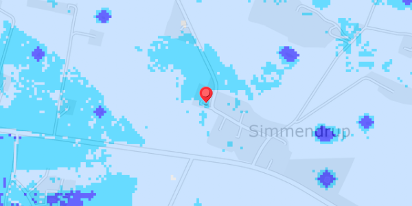 Grundvandsdybder på Simmendrup By 7