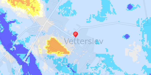 Grundvandsdybder på Vetterslev Bygade 25