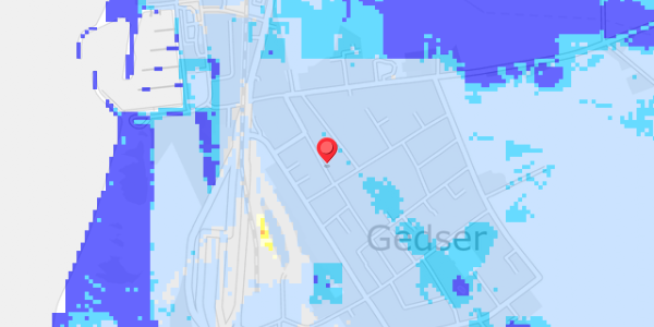 Grundvandsdybder på Danmarksgade 13