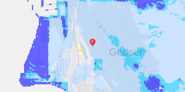 Grundvandsdybder på Langgade 8D