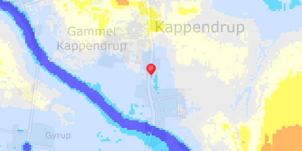 Grundvandsdybder på Kappendrup 70