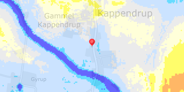 Grundvandsdybder på Kappendrup 75
