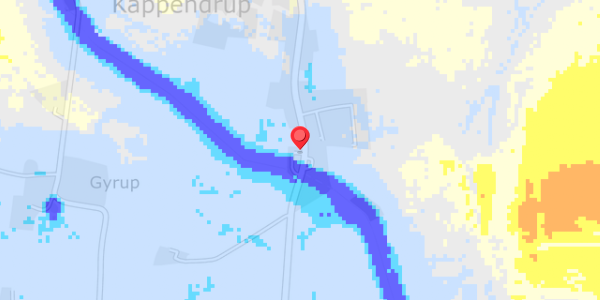 Grundvandsdybder på Kappendrup 93