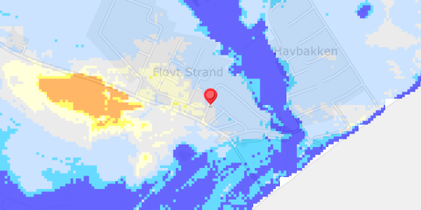 Grundvandsdybder på Flovt Strand 10