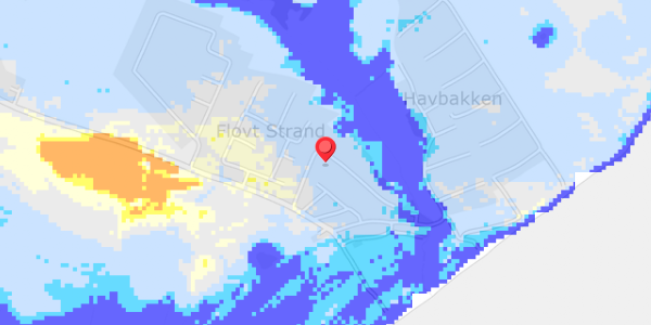 Grundvandsdybder på Flovt Strand 16