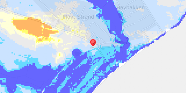 Grundvandsdybder på Flovt Strand 52