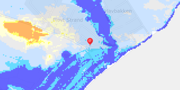 Grundvandsdybder på Flovt Strand 57