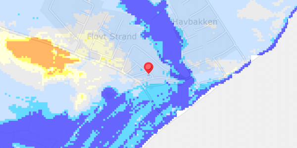 Grundvandsdybder på Flovt Strand 61