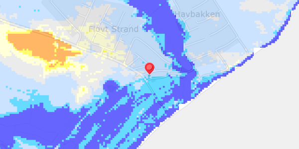 Grundvandsdybder på Flovt Strand 62