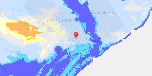 Grundvandsdybder på Flovt Strand 63