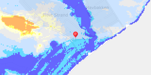 Grundvandsdybder på Flovt Strand 64