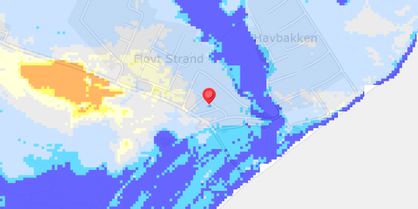 Grundvandsdybder på Flovt Strand 65